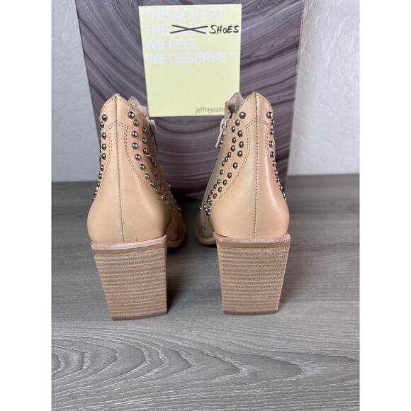 Jeffrey Campbell Show Pony Embellished Natural Leather Boots- Women's 6.5 NIB - Picture 5 of 8